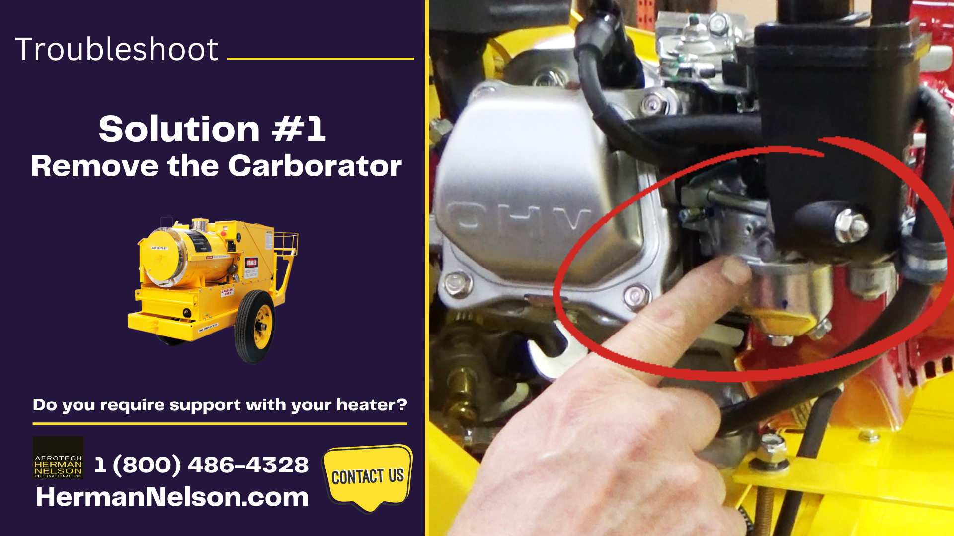 Fixing a Carburetor Leak on a Herman Nelson BT400-NEX-G Heater - Aerotech Herman  Nelson